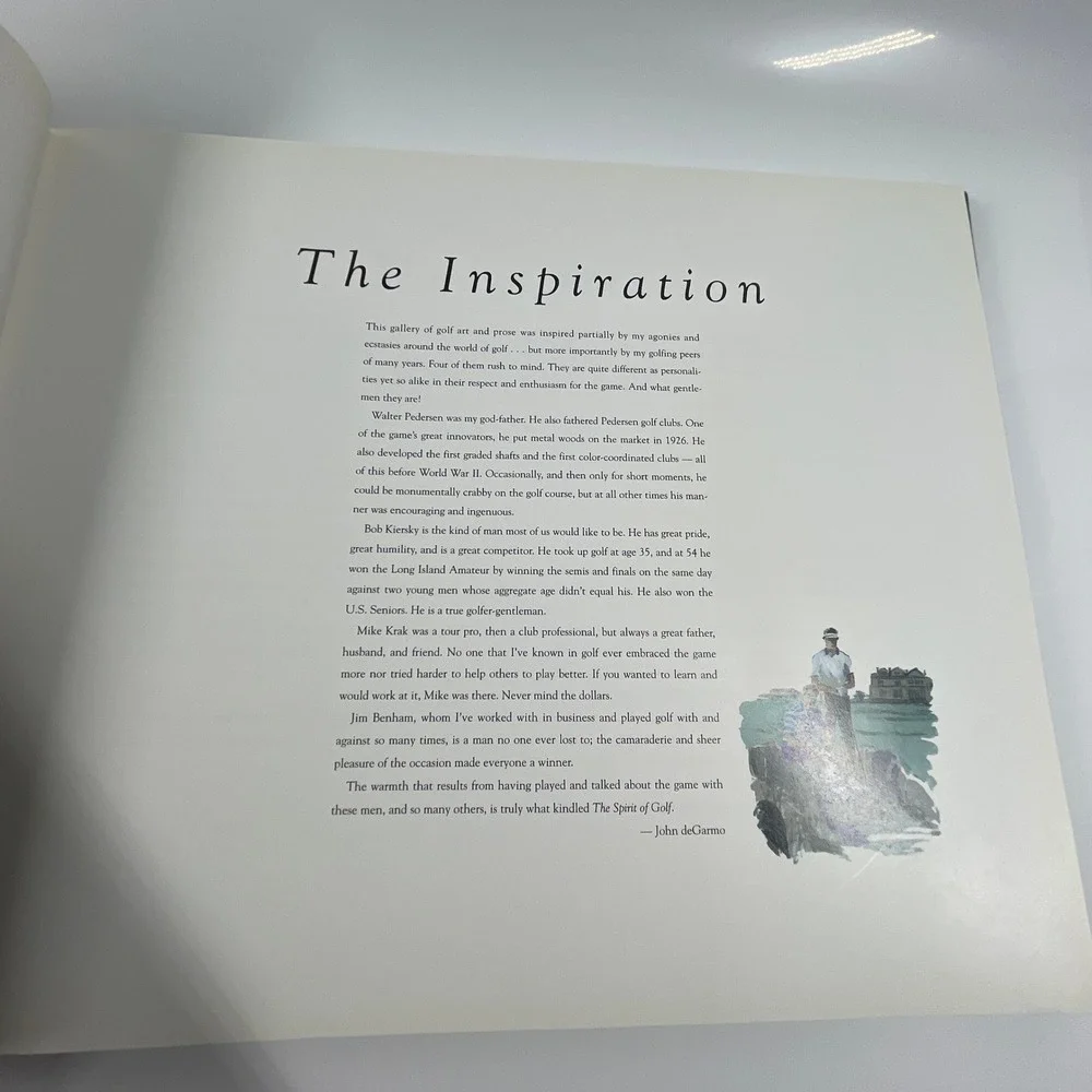 The Spirit of Golf Ray Ellis Ben Wright 1992 First Printing Art Book